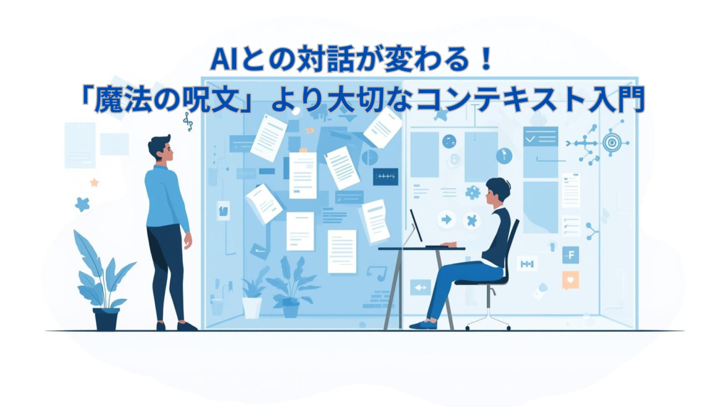 AIとの対話が変わる！「魔法の呪文」より大切なコンテキスト入門