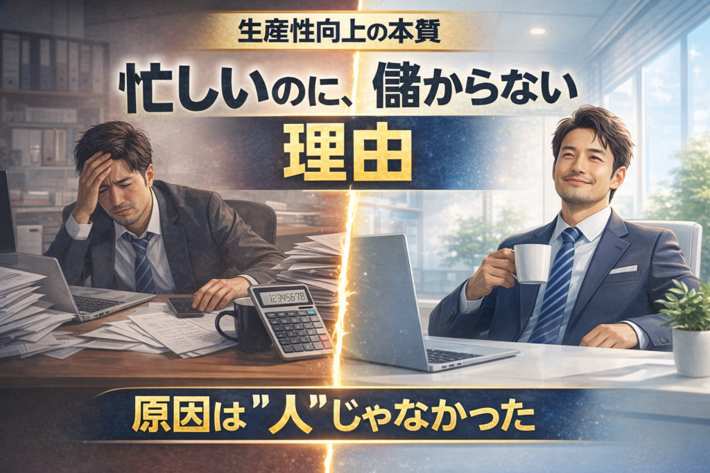 知らないと損する「生産性向上」の本当の意味｜売上が伸びない原因は“人”ではなかった
