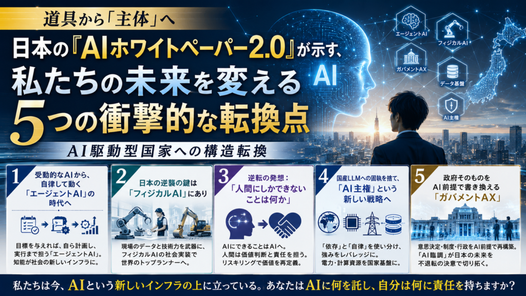 道具から「主体」へ：日本の『AIホワイトペーパー2.0』が示す、私たちの未来を変える5つの衝撃的な転換点