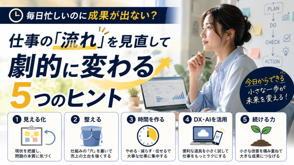 業務改善と持続成長を叶える5つのヒント