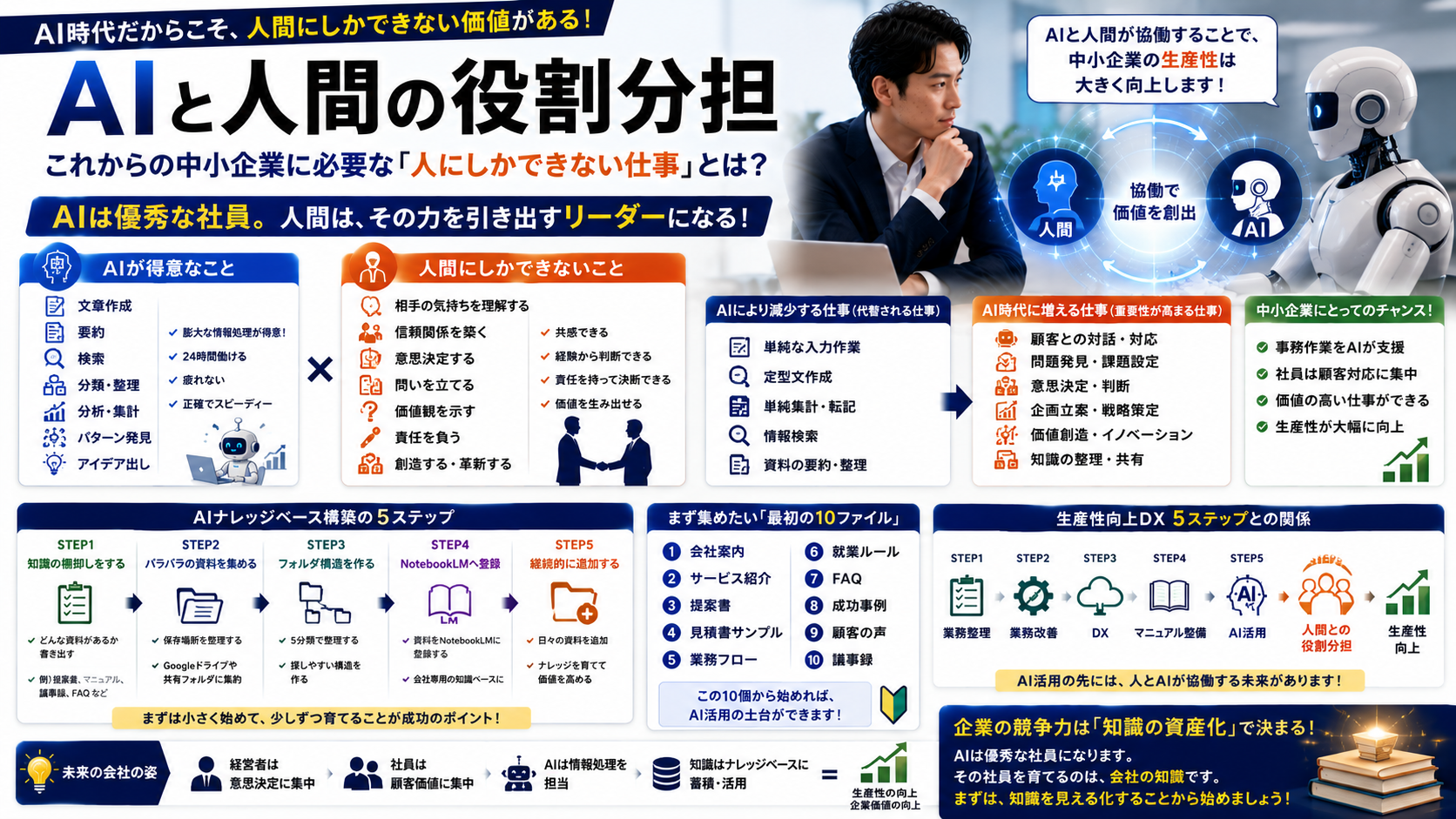 AIと人間の役割分担｜これからの中小企業に必要な「人にしかできない仕事」とは？
