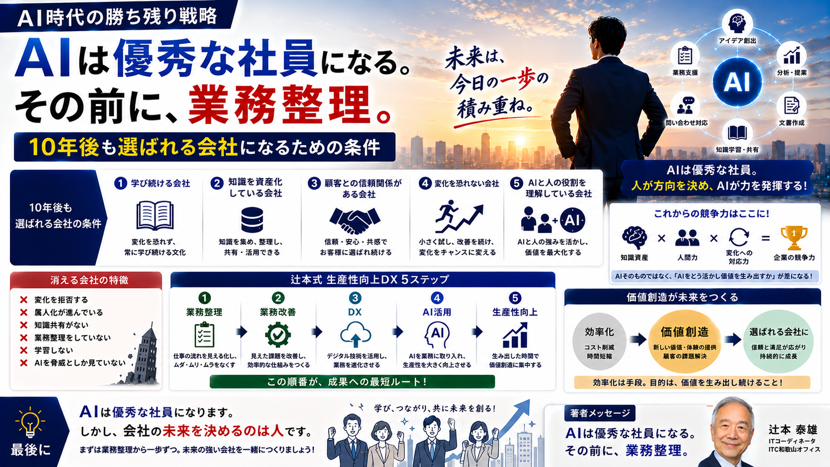 まとめ｜AIは優秀な社員になる。その前に、業務整理。